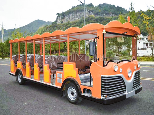 仿古叮叮燃油观光车,燃油观光车,景区观光车厂家